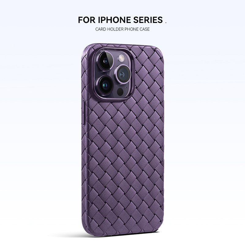 Woven Pattern Phone Case Breathable Heat Dissipation Drop Resistant Protective Case