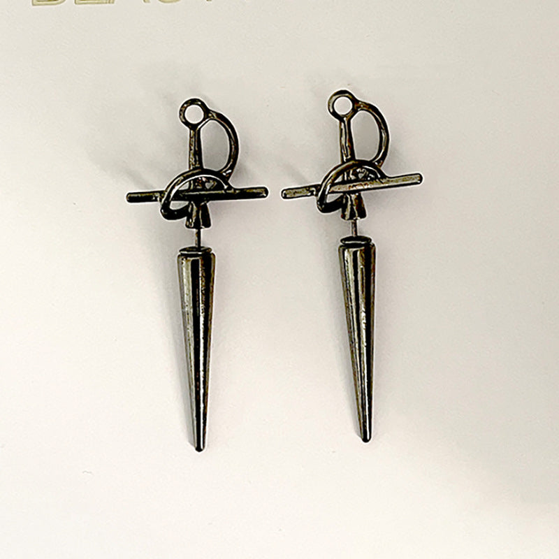 Gothic Sword Earrings Retro