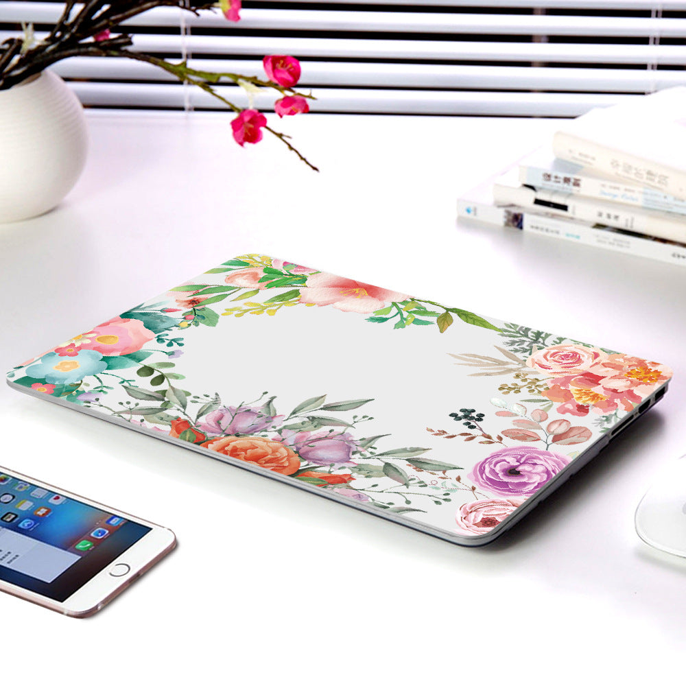 Plastic Laptop Protective Shell Partial Flower Series