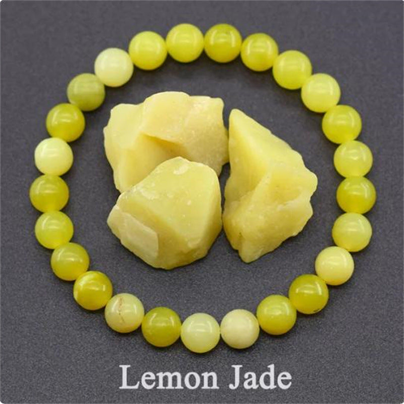 Natural Stone Elastic Cord Beaded Bracelet