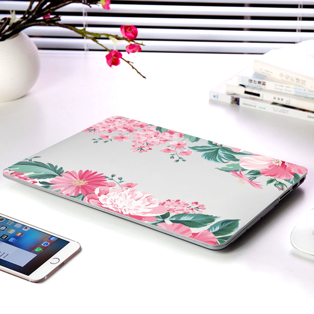 Plastic Laptop Protective Shell Partial Flower Series