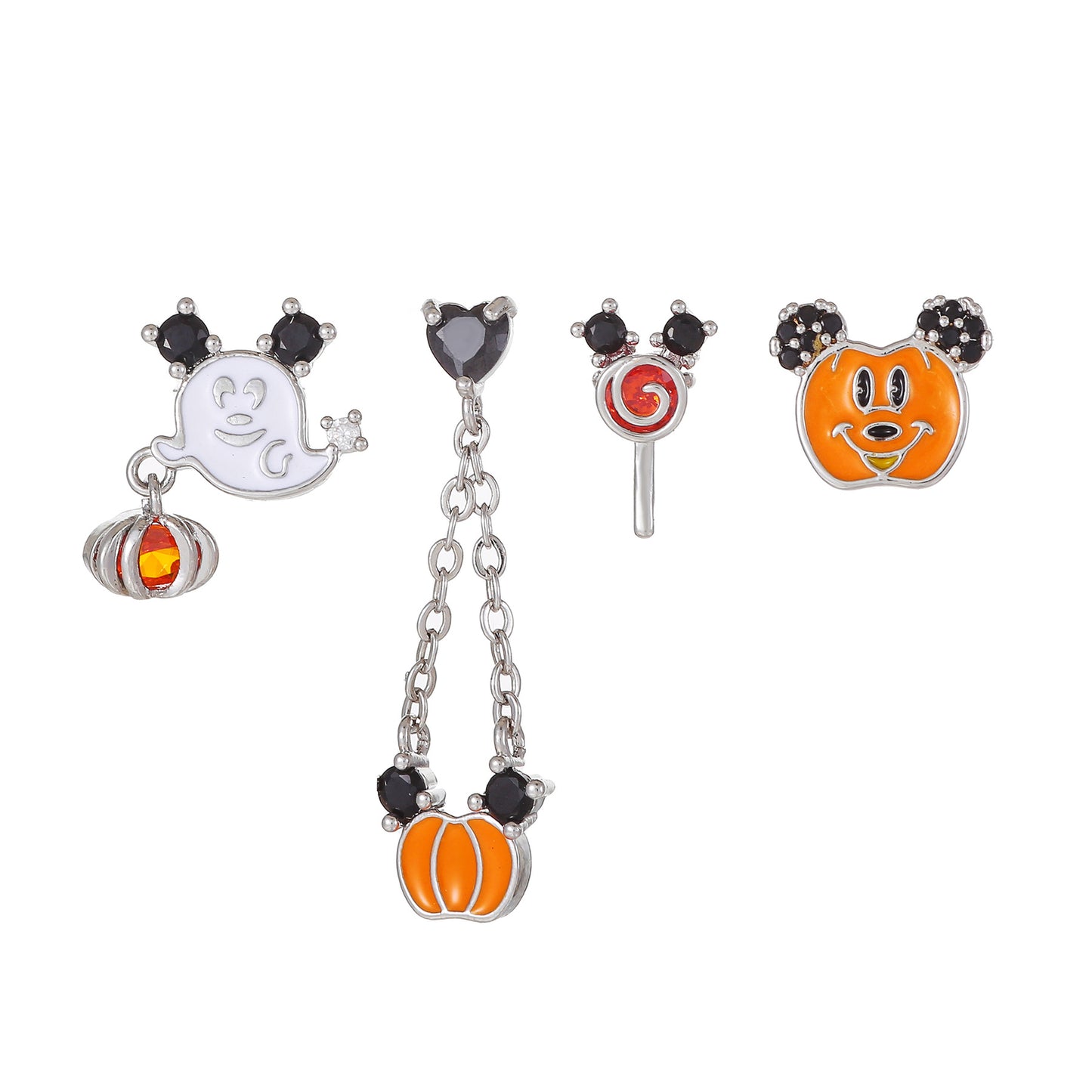 Fashion Cartoon Ghost Dripping Stud Earrings