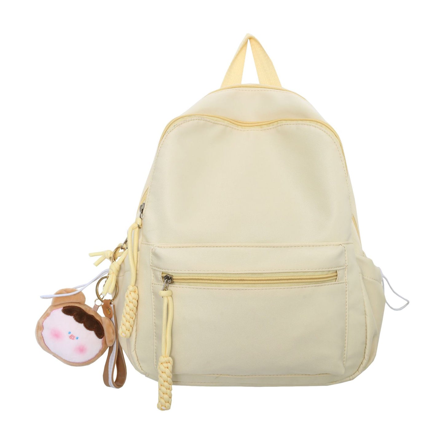 Women's Japanese style backpack solid color, light and cute