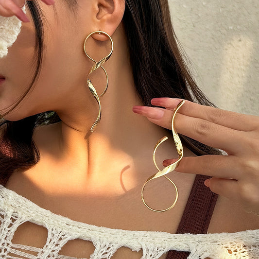 Irregular Twisted Earrings for Women