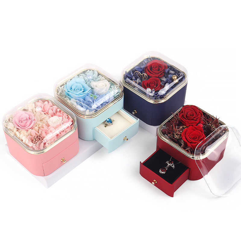 Valentines Day Rose Jewelry Storage Packaging Box