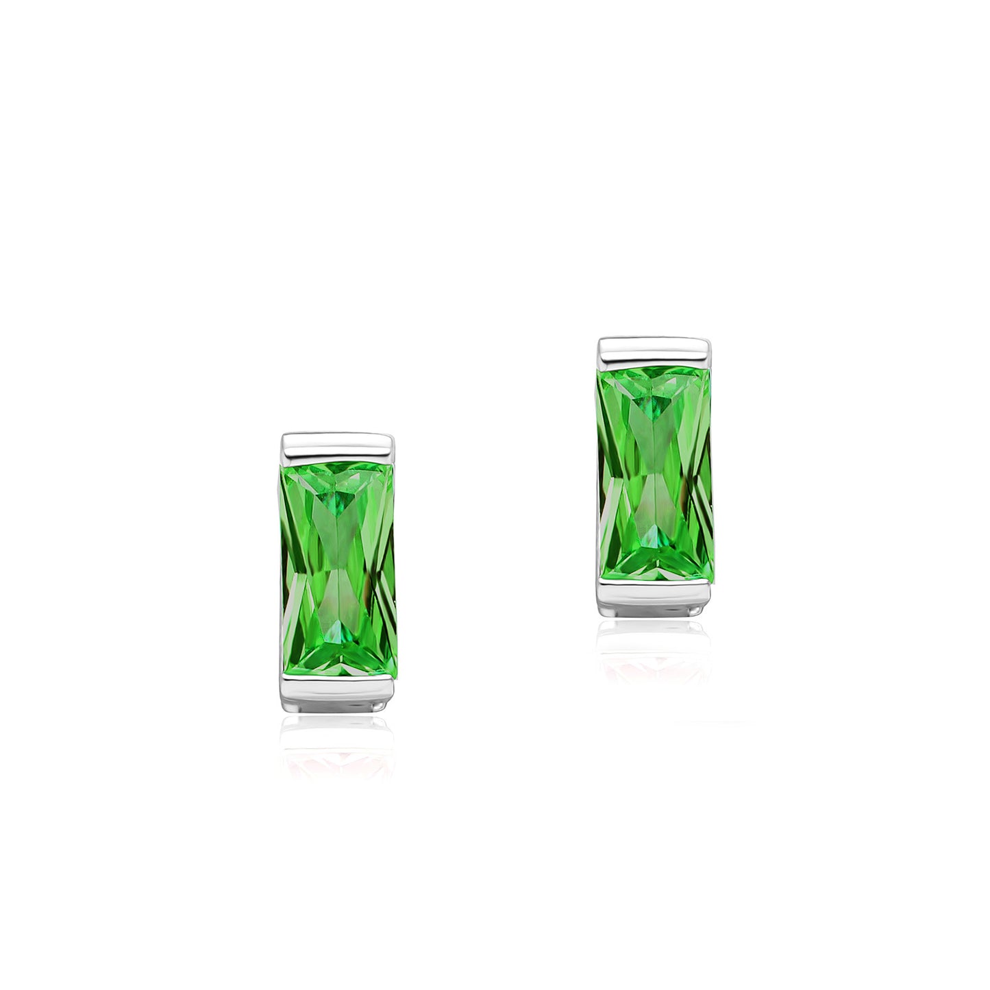 Red and green vertical row large zircon tooth socket men