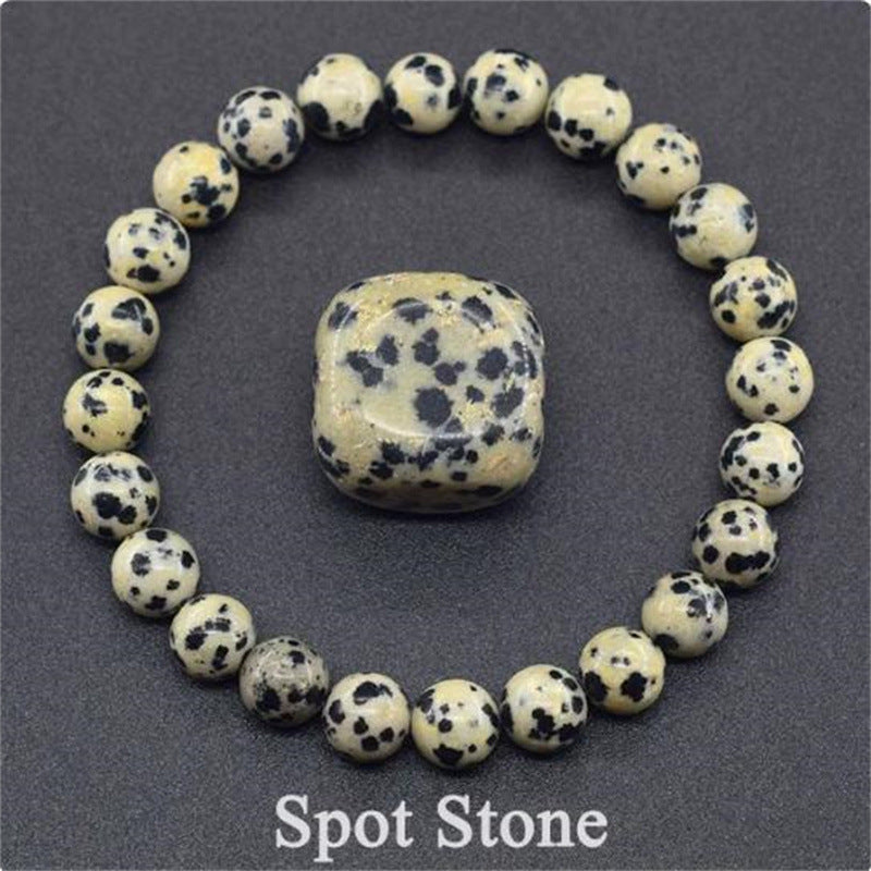 Natural Stone Elastic Cord Beaded Bracelet