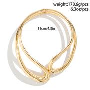 Exaggerated Glossy Ring Retro Hollow Bracelet