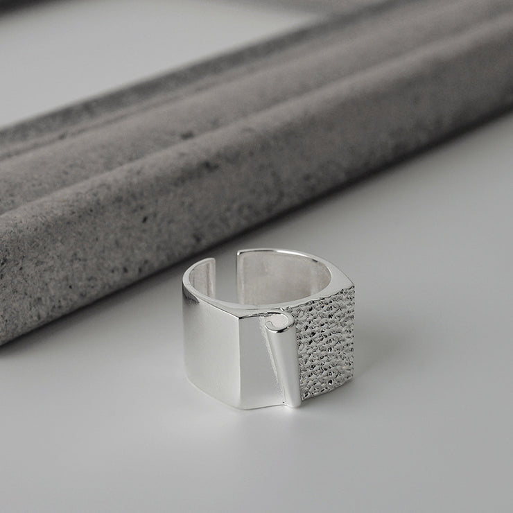 Weiblicher Origami Textur Ring