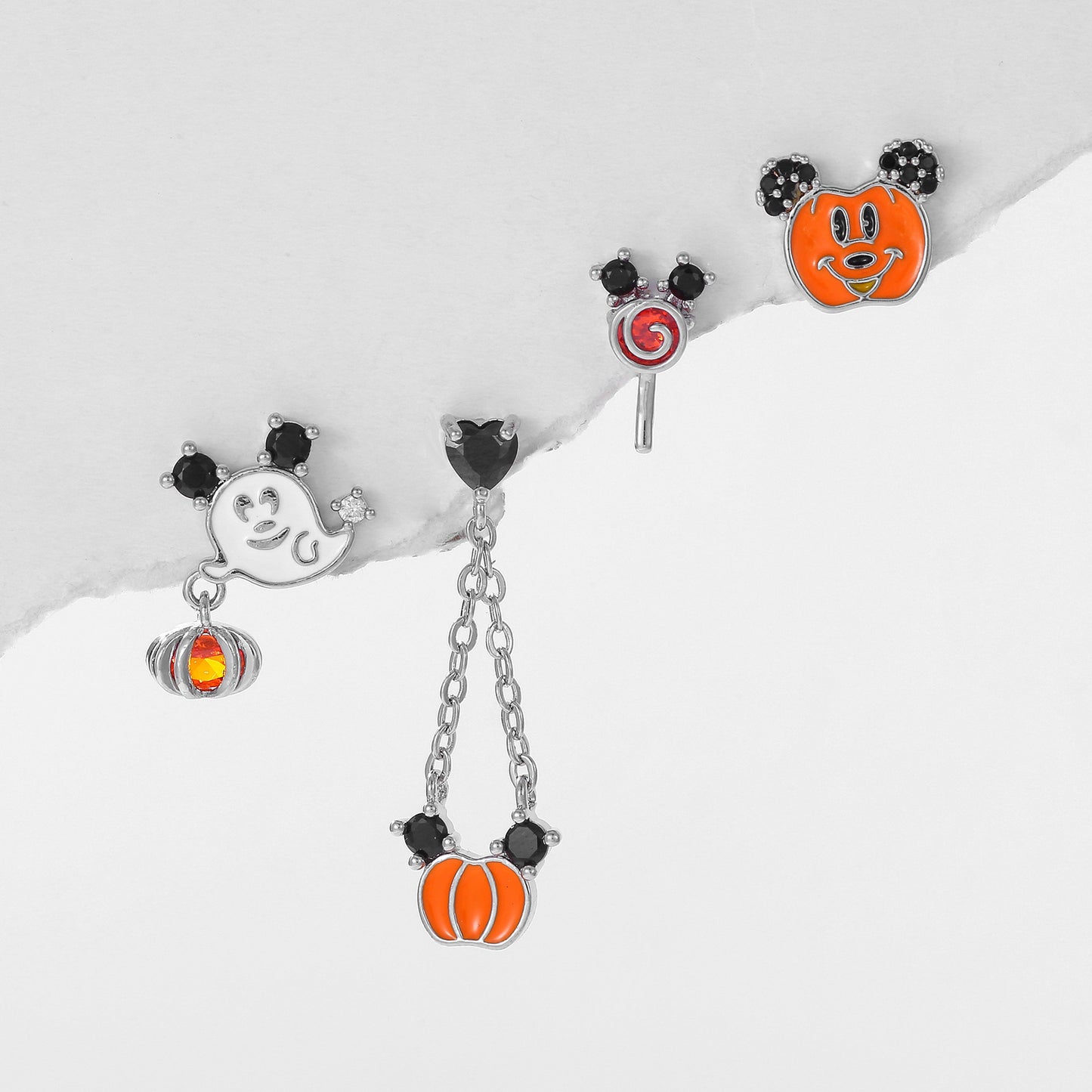 Fashion Cartoon Ghost Dripping Stud Earrings