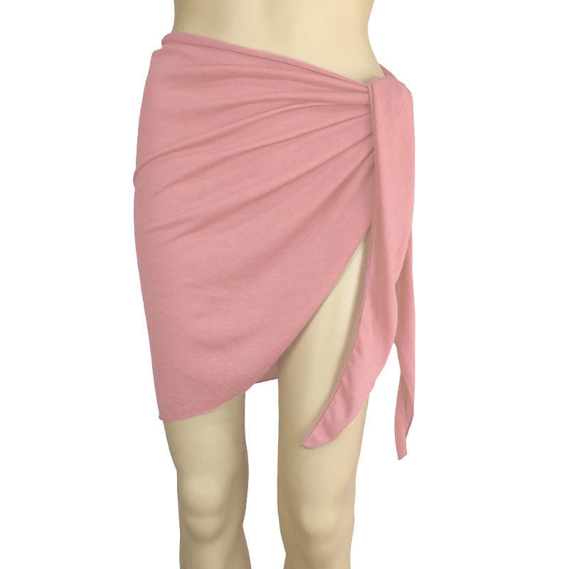 Multi-Color Half-length Wrap Skirt Outdoor Beach