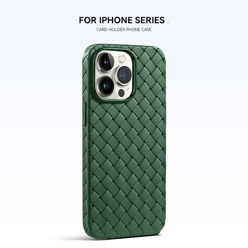 Woven Pattern Phone Case Breathable Heat Dissipation Drop Resistant Protective Case