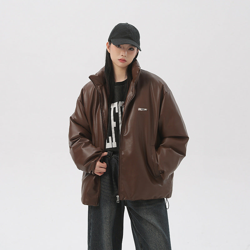 Cotton Coat Autumn And Winter Solid Color Men And Women