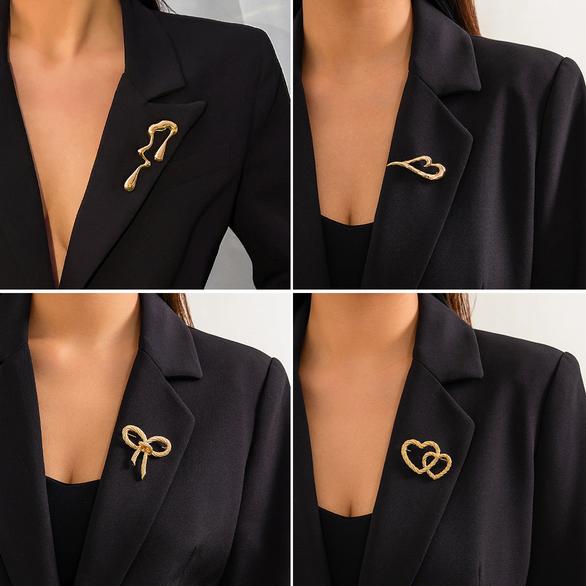 Liquid Lava Brooch Ladies Coat Bow