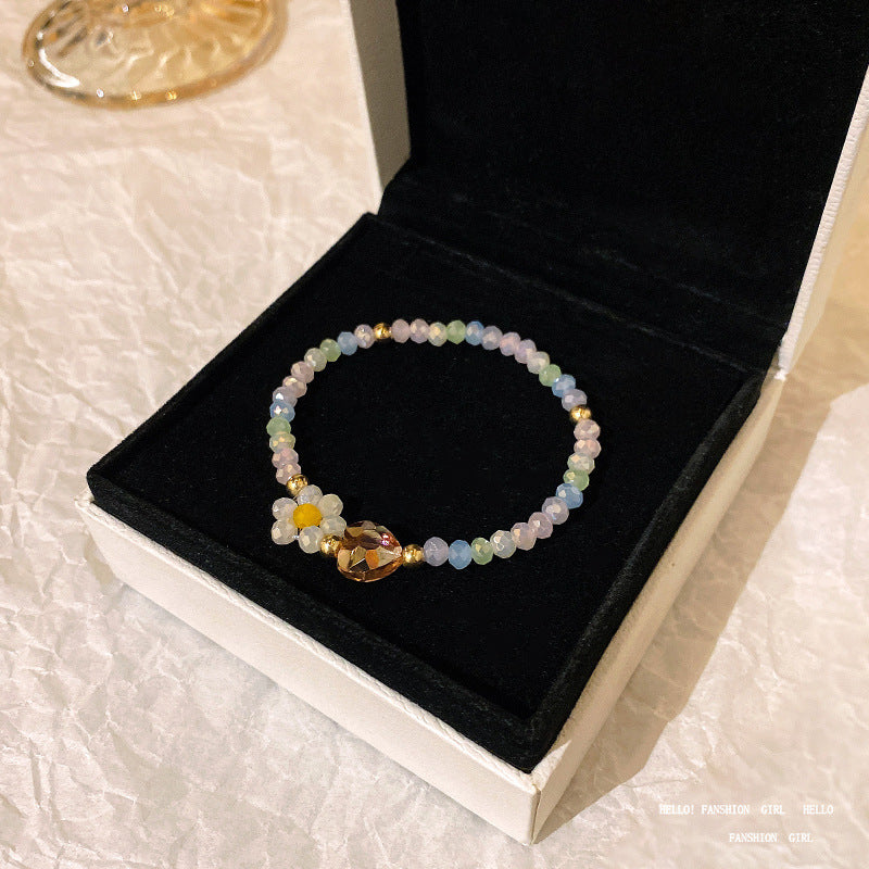 Cute Colorful Beaded Bracelet Niche Pearl