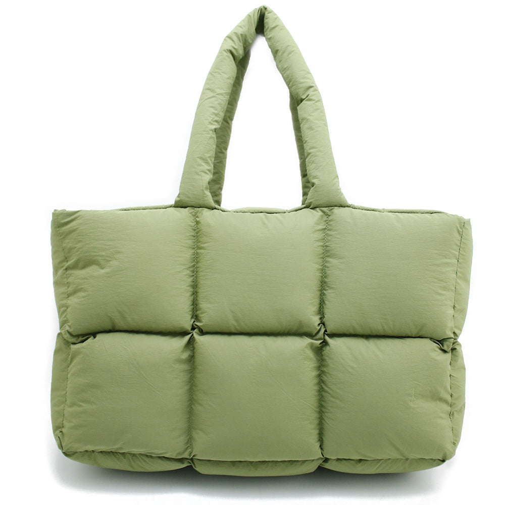 tote bag with puff down