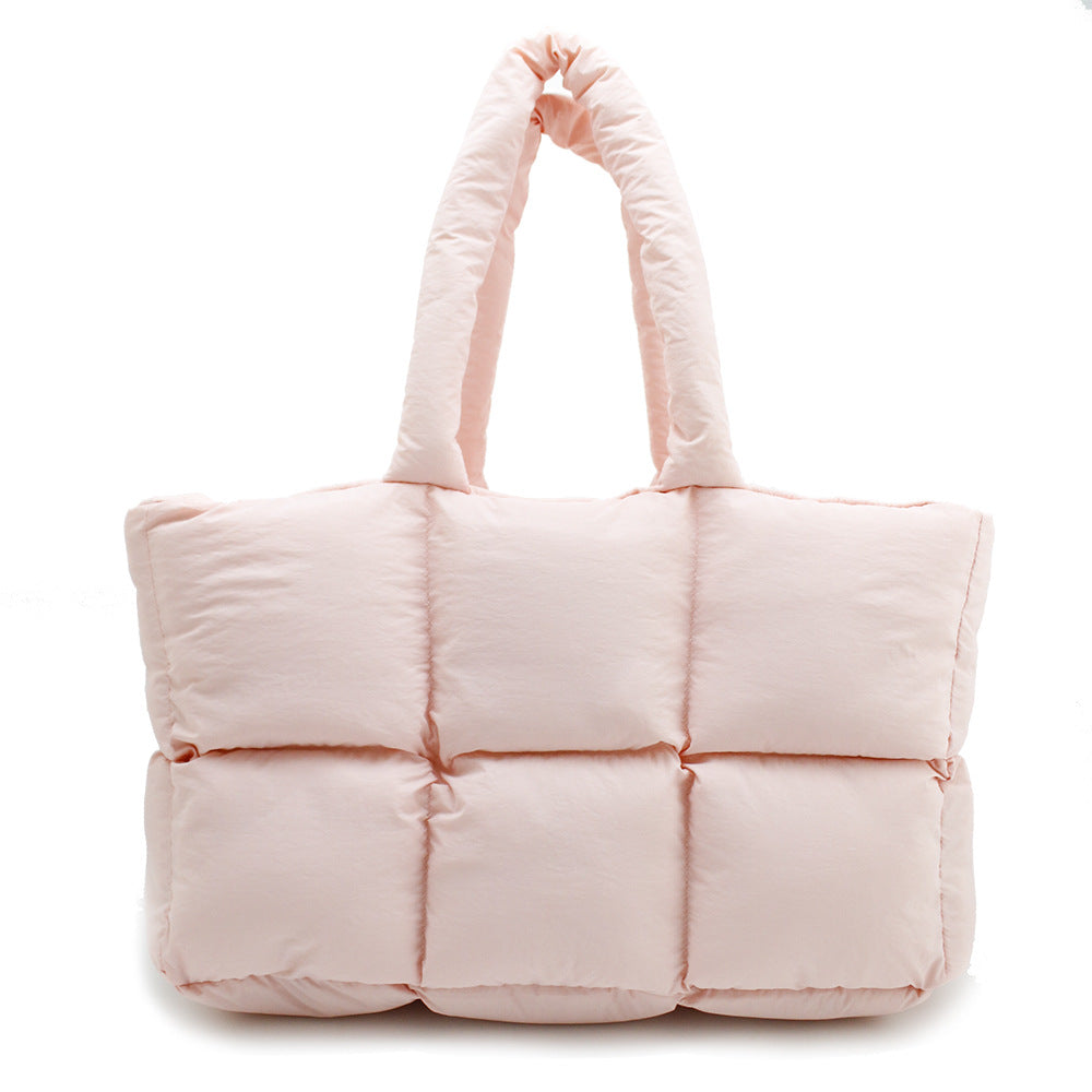 tote bag with puff down