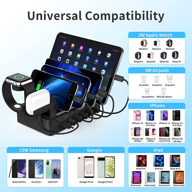 Desktop Multi-USB-Ladebox Schnell ladegerät