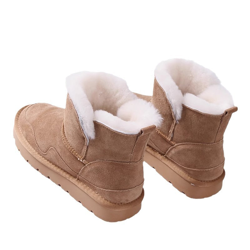 Women's Snow Boots Deep Thick Bottom Fleece Lined