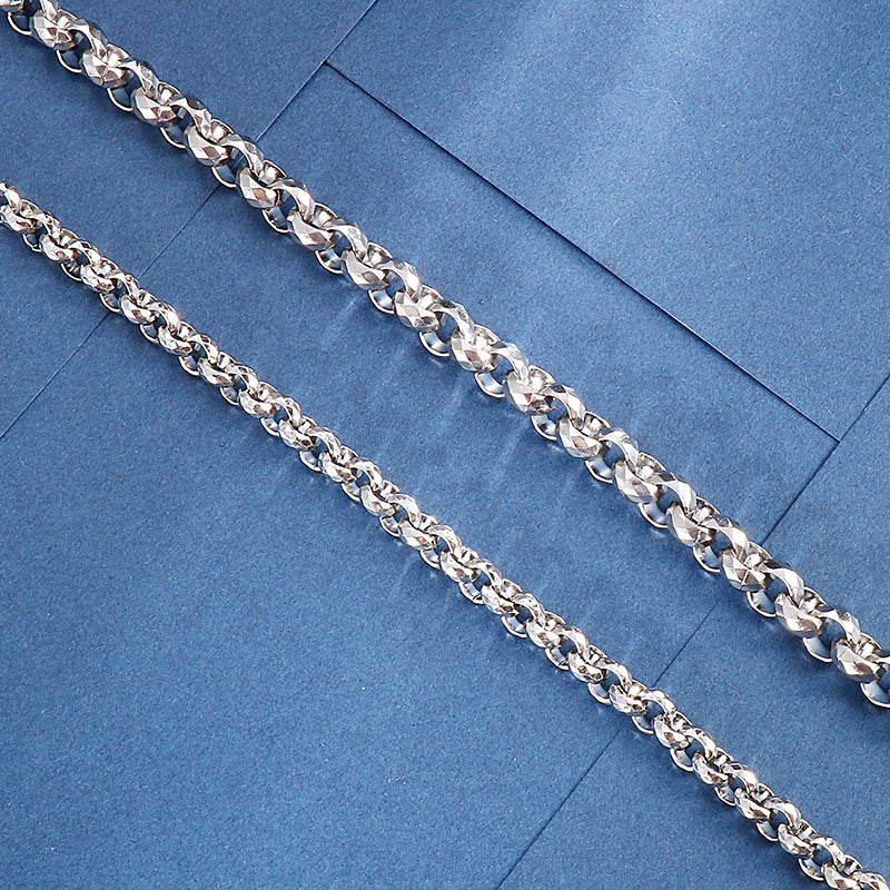 Multi-cutting Surface Chain Titanium Steel Men's Bracelet