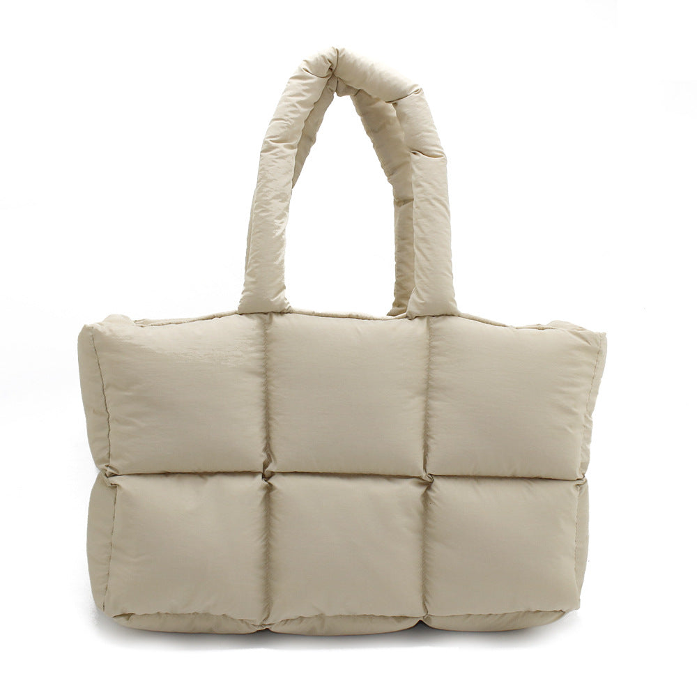 tote bag with puff down