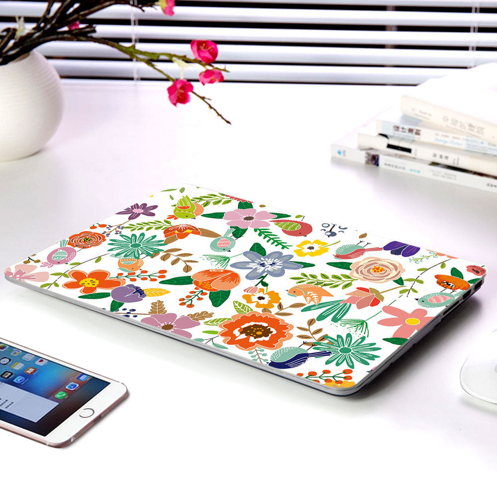 Plastic Laptop Protective Shell Partial Flower Series