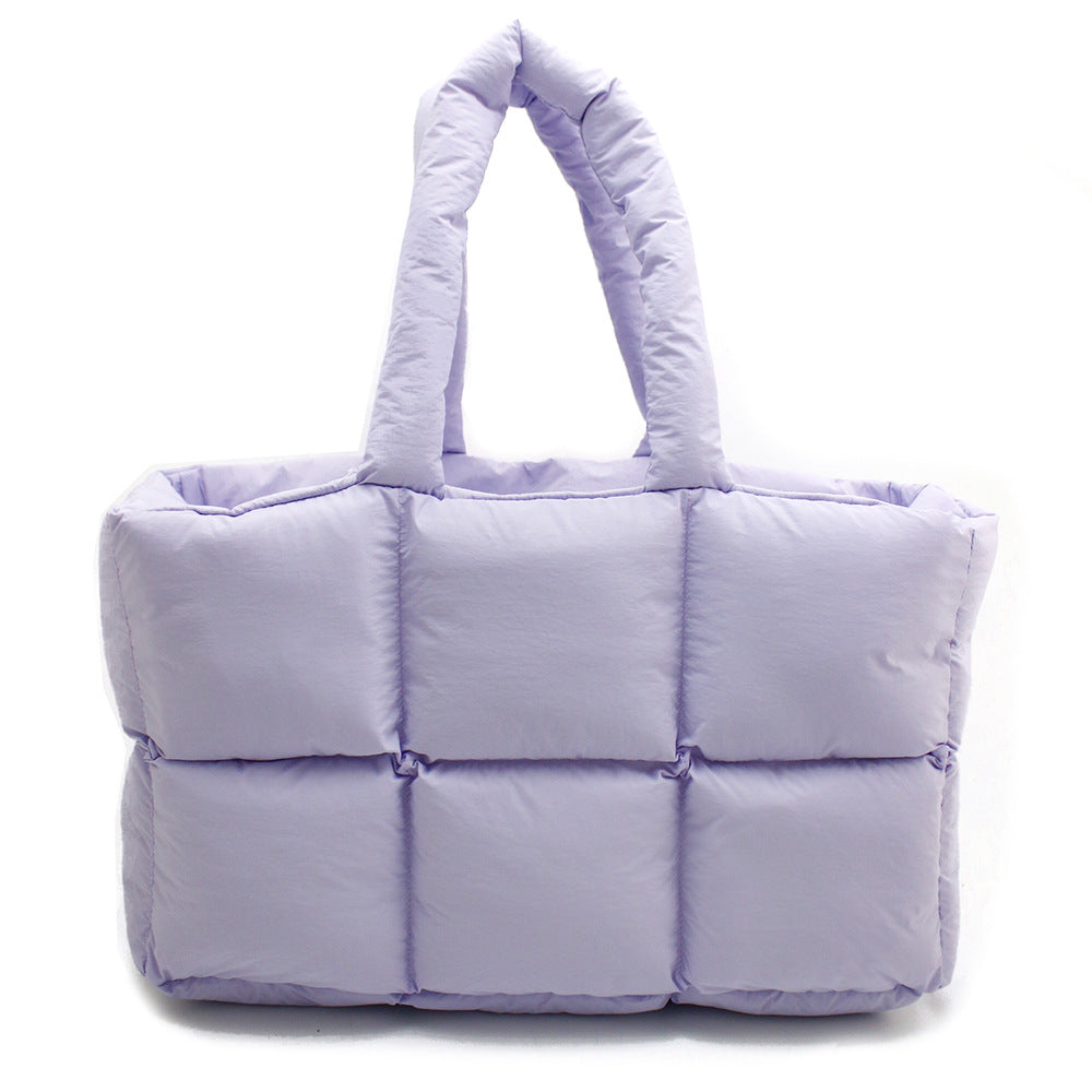 tote bag with puff down