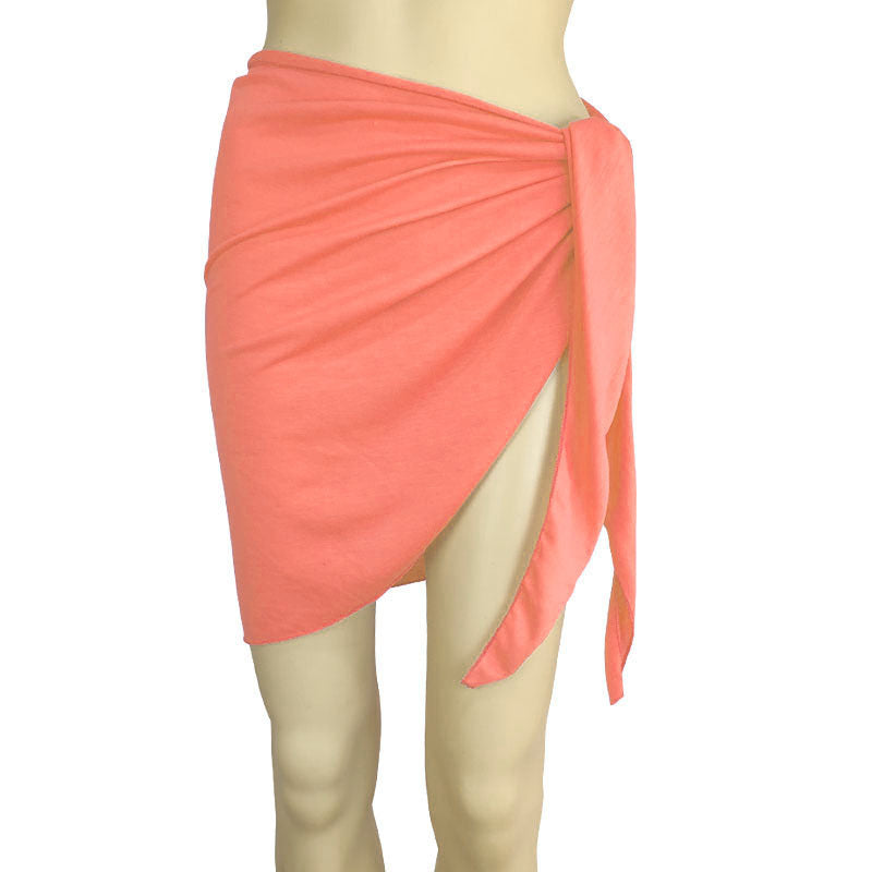 Multi-color half-length wrap skirt outdoor beach