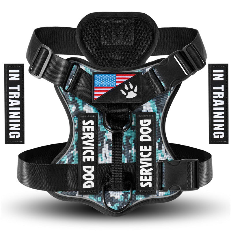 Shock absorber night vision reflect pet tactical chest strap