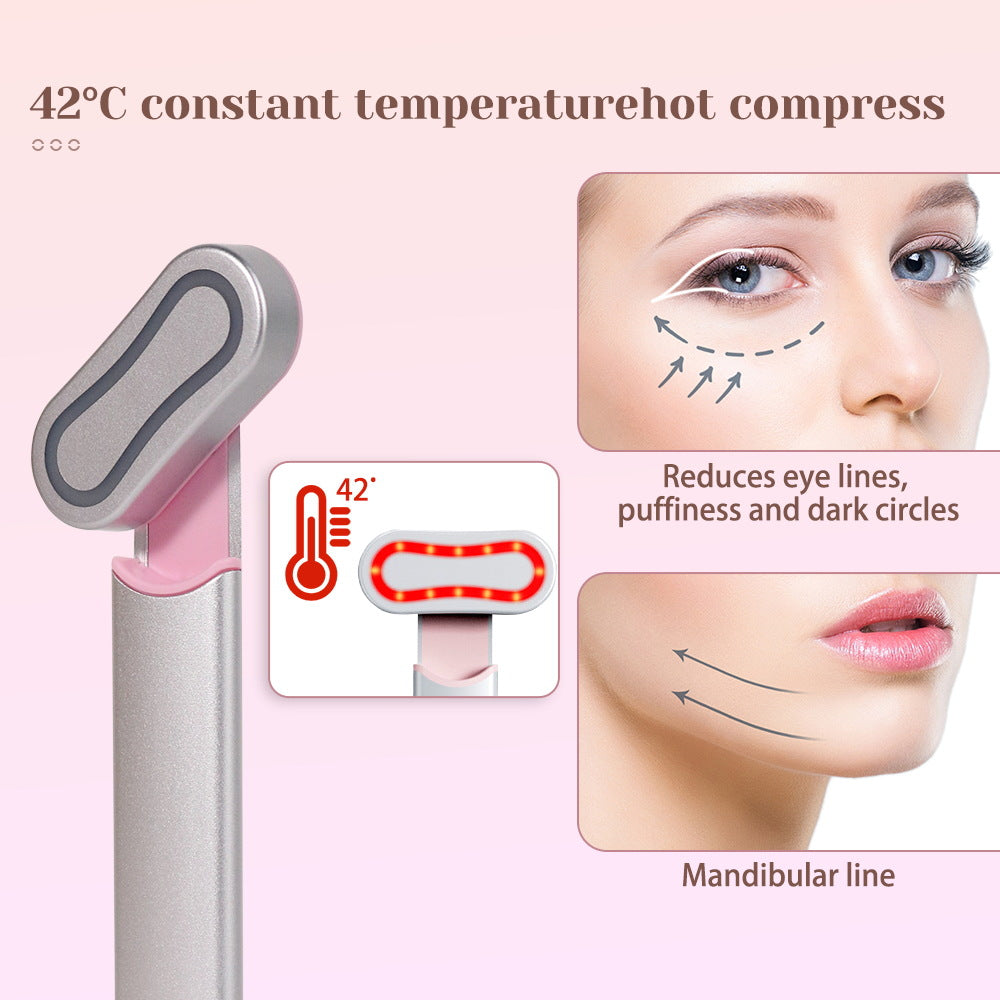 Eye beauty rotatable EMS heating eye cream inductive therapeutic instrument