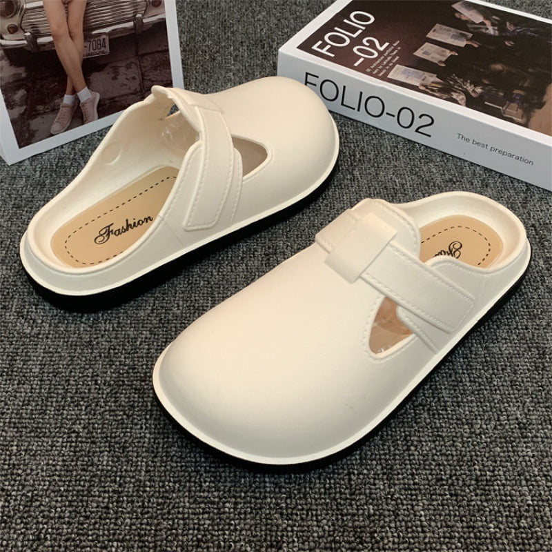 Women's non-slip slippers plastic toe protection for shoes