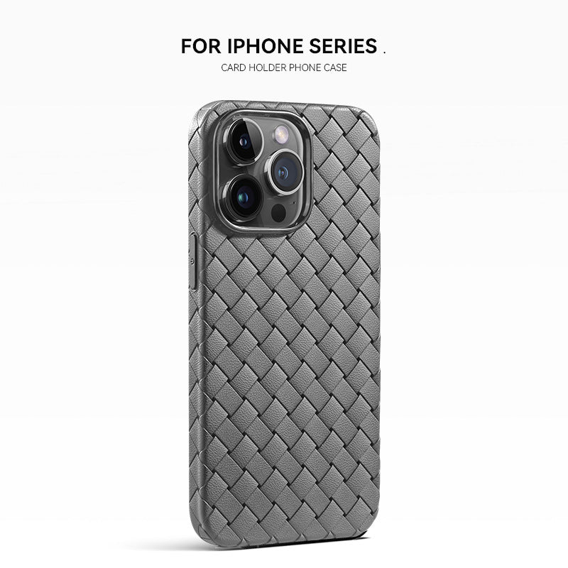 Woven Pattern Phone Case Breathable Heat Dissipation Drop Resistant Protective Case