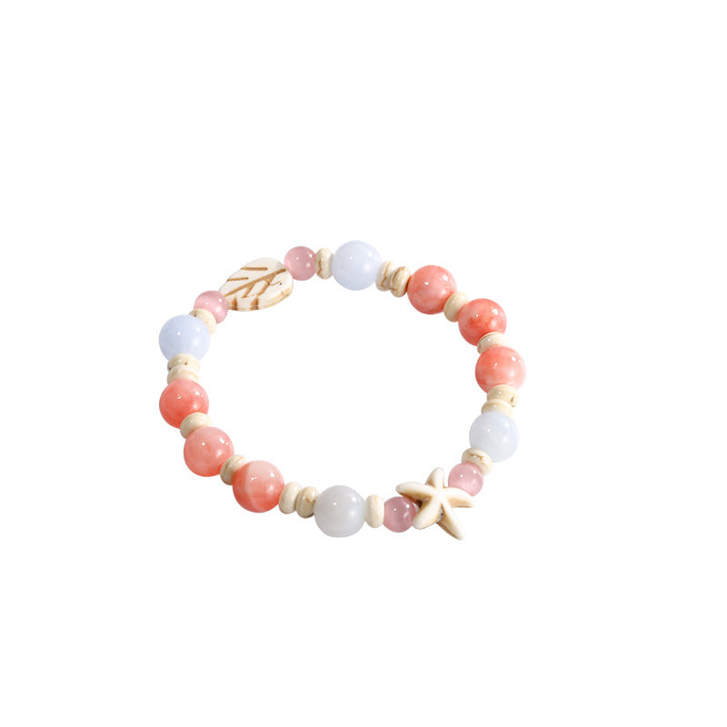 Cute Colorful Beaded Bracelet Niche Pearl