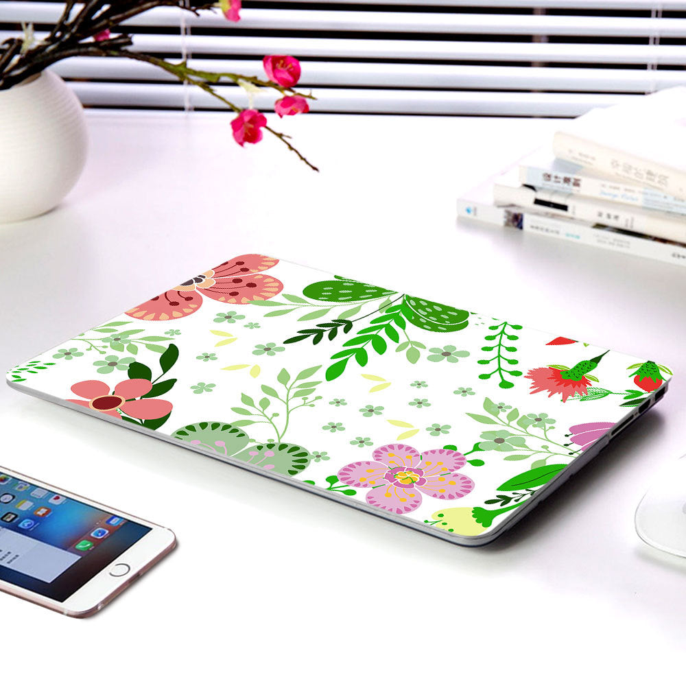 Plastic Laptop Protective Shell Partial Flower Series