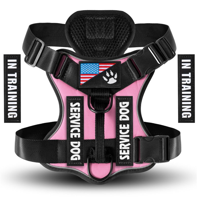 Shock absorber night vision reflect pet tactical chest strap