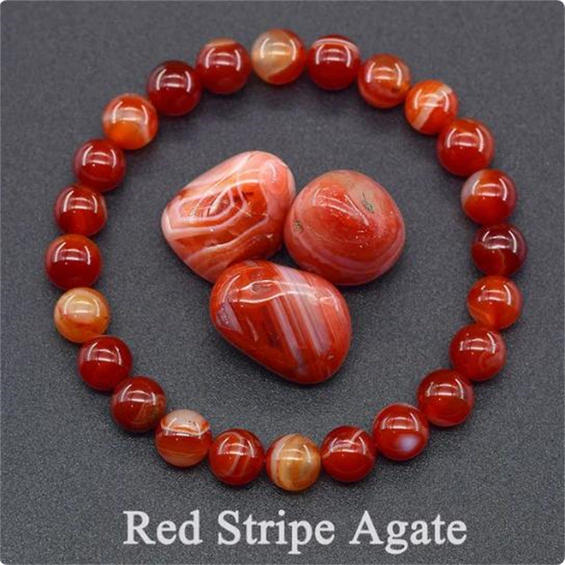 Natural Stone Elastic Cord Beaded Bracelet