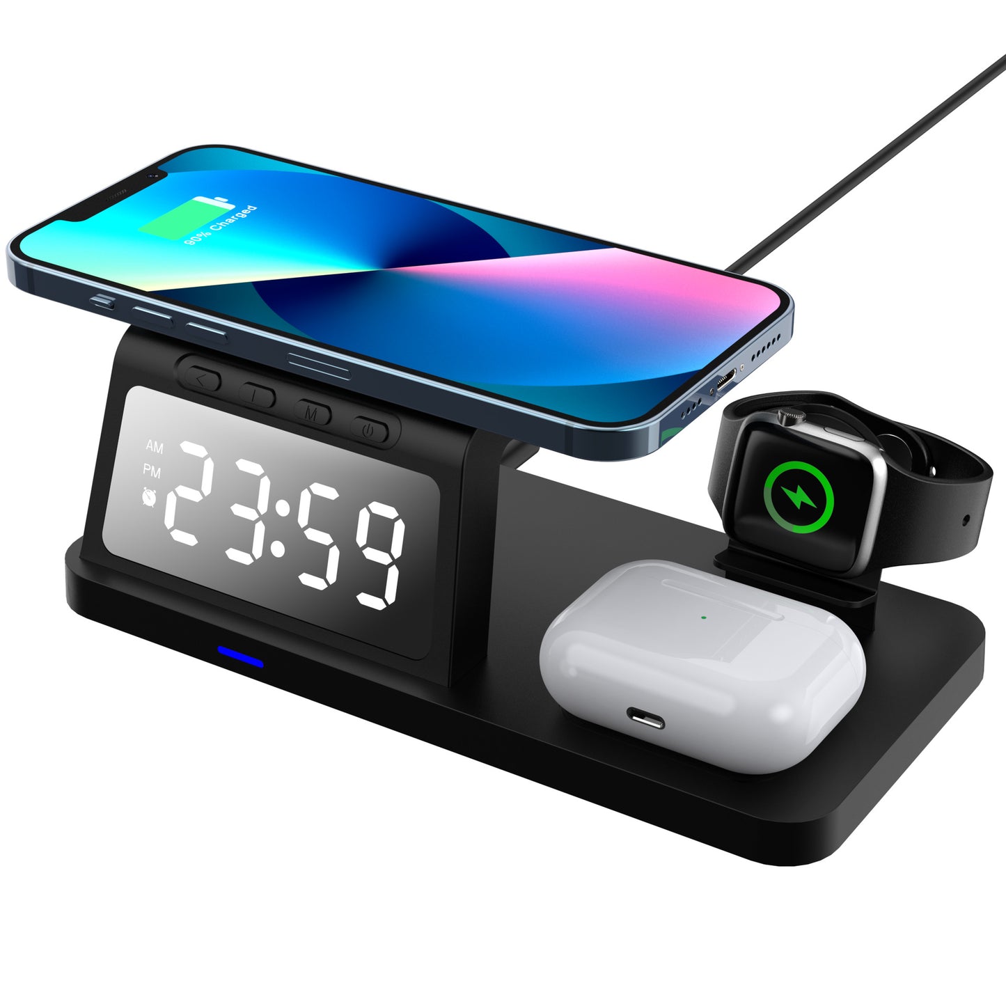 Four-in-one Clock Wireless Charger Fast Charger