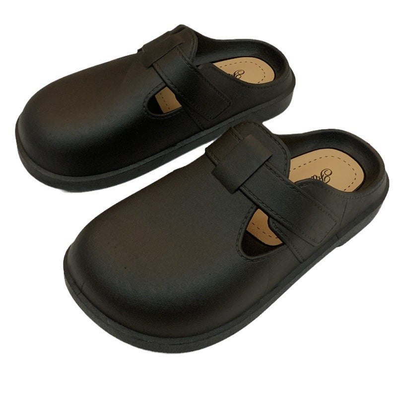 Women's non-slip slippers plastic toe protection for shoes