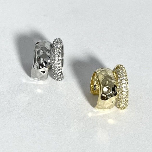 Rhinestone Exquisite High-grade Metal Double Layer Ear Clip