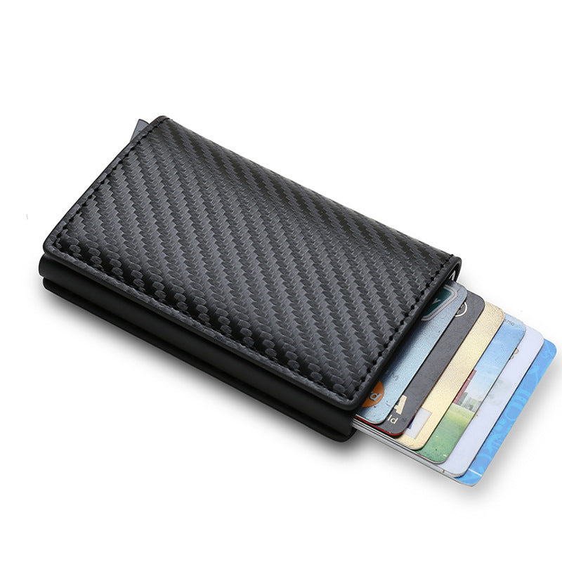 Carbon Fiber Card Holder Wallets Men RFID Black Magic Trifold Leather Slim Mini Wallet Small Money Bag Male Purses Wallet Women