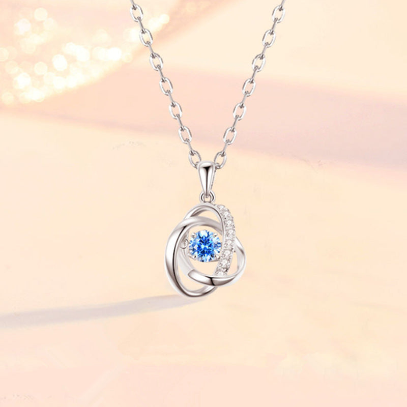 Ocean Heart Necklace Female 925 Silver