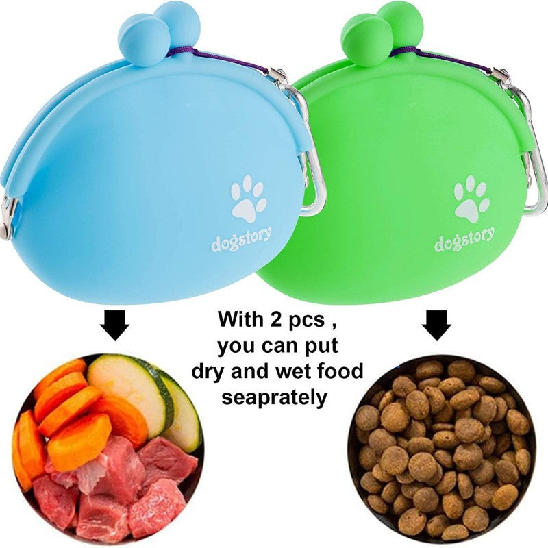 Silicone colored pet food bag