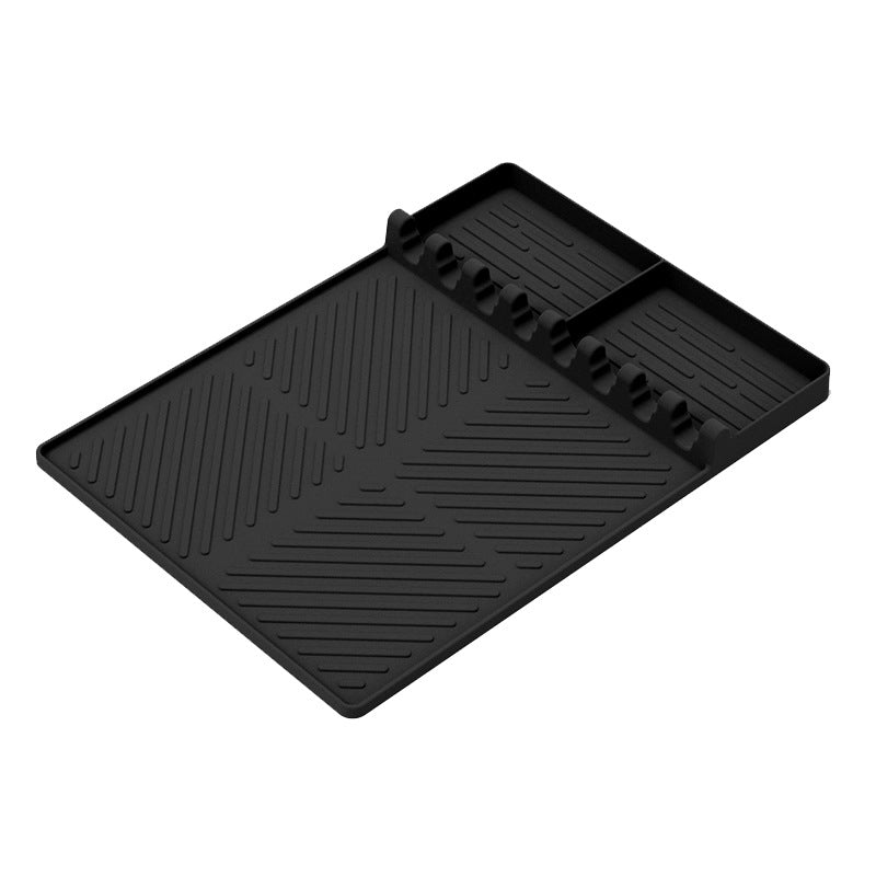 Grill Side Tray Mat BBQ Grill Mat Silicone 3 in 1