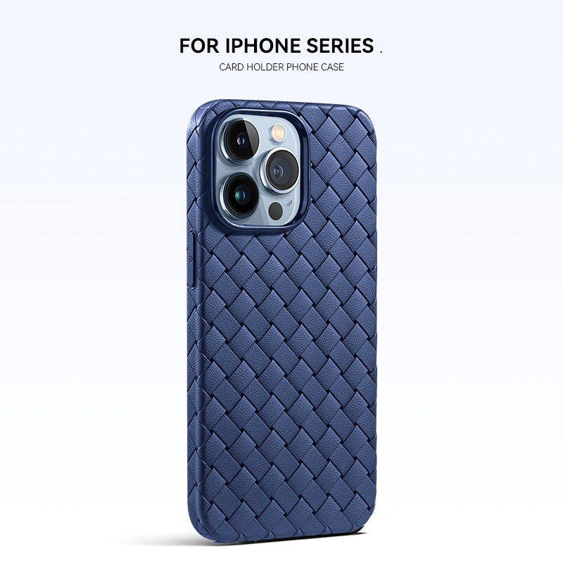 Woven Pattern Phone Case Breathable Heat Dissipation Drop Resistant Protective Case