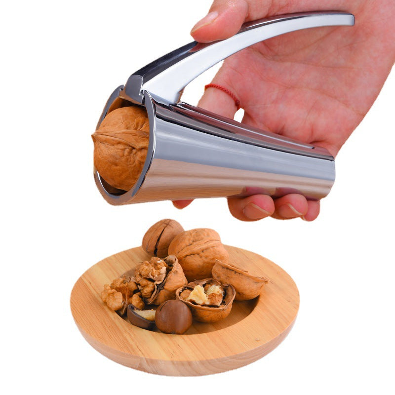 Zinc Alloy Pecan Nut Cracker Walnut Nutcracker Pine Cascanueces Sheller Funnel Frosted Grips Pliers Clamp Kitchen Gadgets