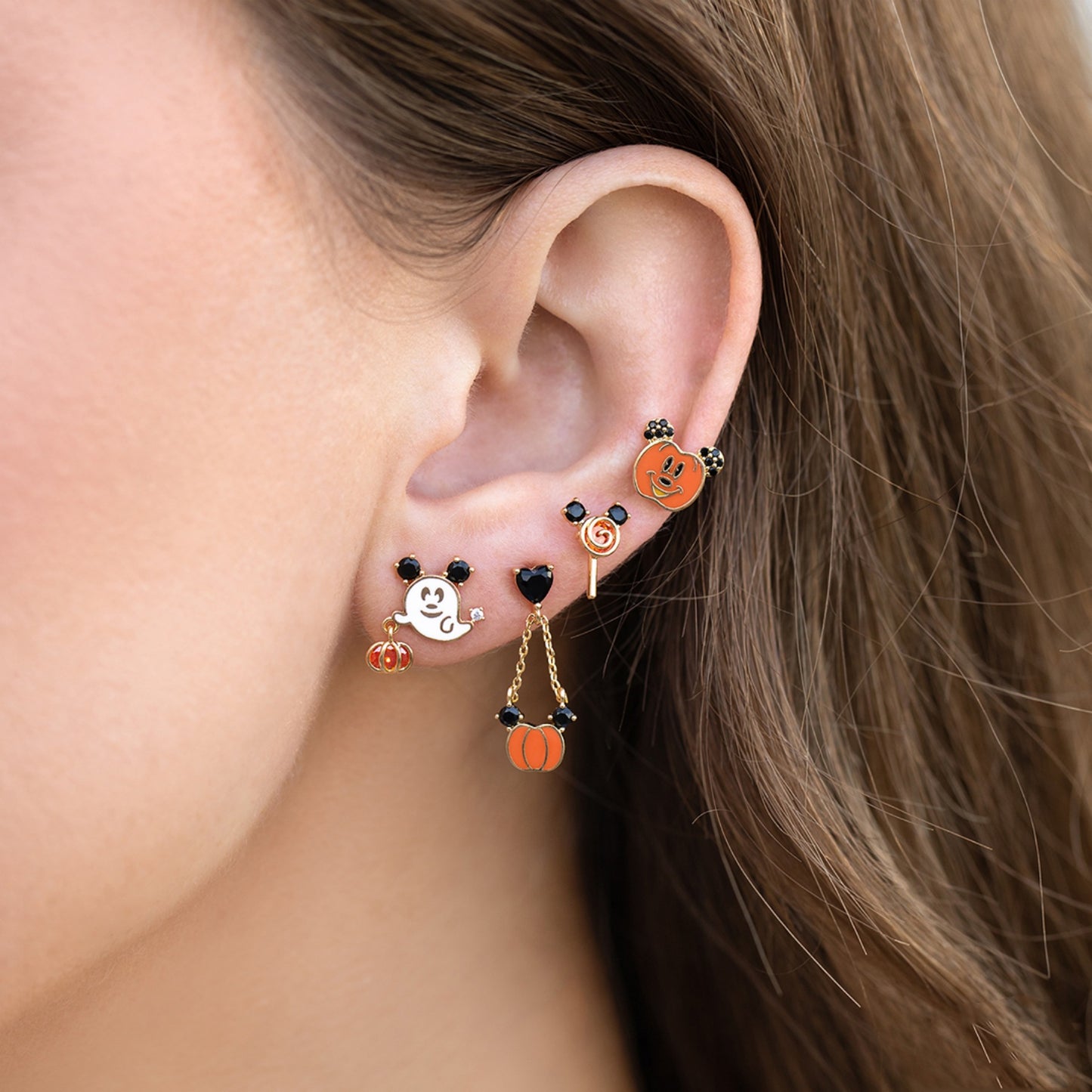 Fashion Cartoon Ghost Dripping Stud Earrings