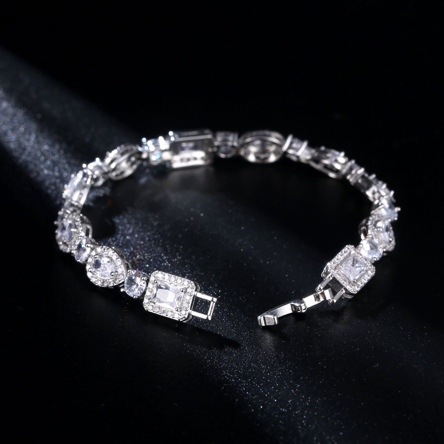 Water drop multi-shape horse eye zircon bracelet