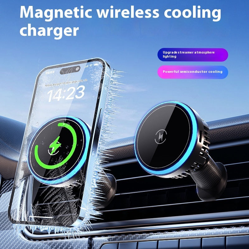 Magnetic Car Wireless Charger Navigation Shelf