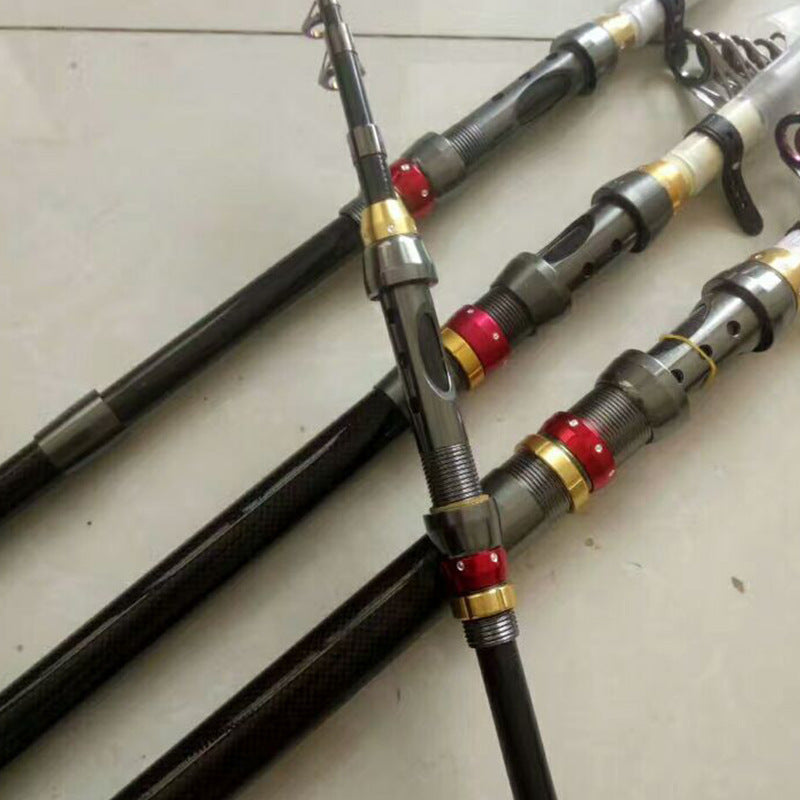 Fishing rod spinning carbon telescopic