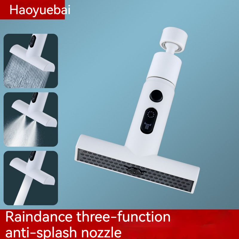 Three-speed faucet universal rotation